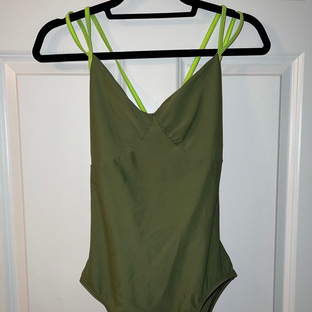 Strappy Green Leotard
